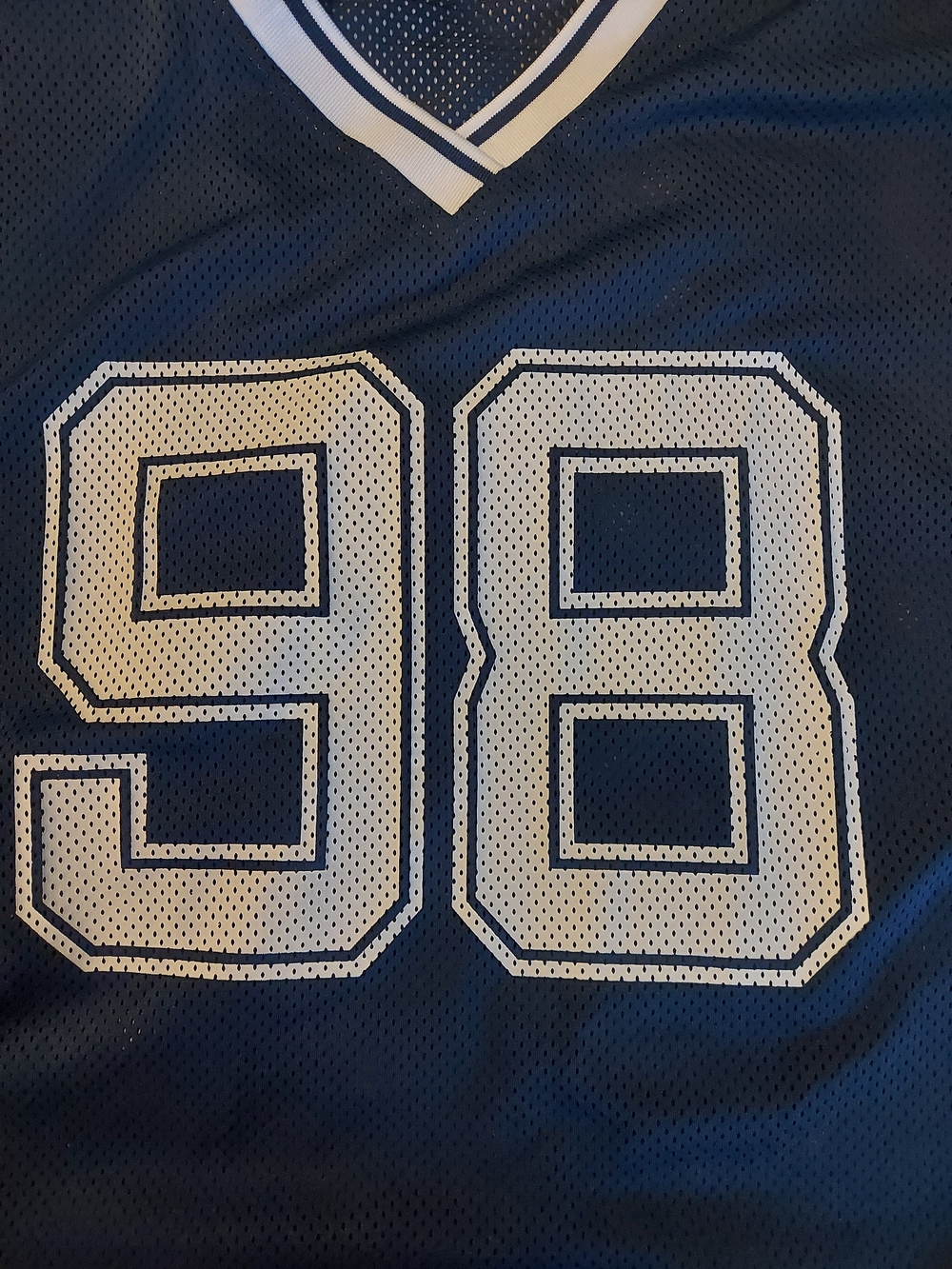 Frankee & Skylarr Navy Blue Mesh Football Jersey 98 Y2K Vibe 2X - Picture 7 of 9